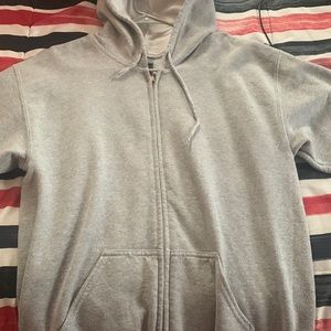 grey zip up